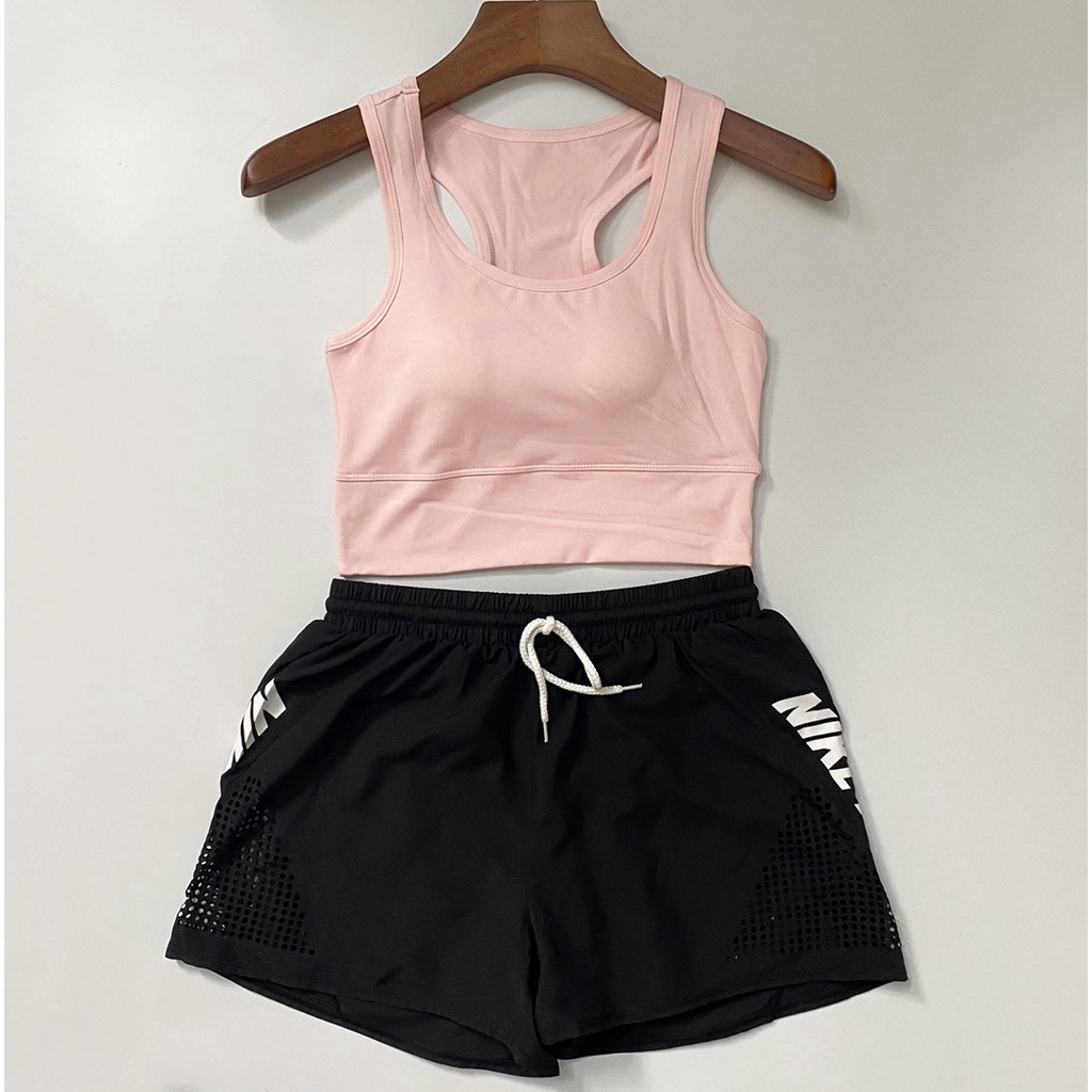 Bộ Tập Thể Thao Nữ - Áo Bra - Quần Short 2 Lớp Phù Hợp Chạy Bộ, Tennis, Cầu Lông, Gym Màu Sắc Trẻ Trung Năng Động