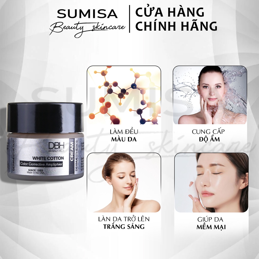 Kem dưỡng ẩm và làm trắng sáng da toàn diện DBH White Cotton Cream 30gr