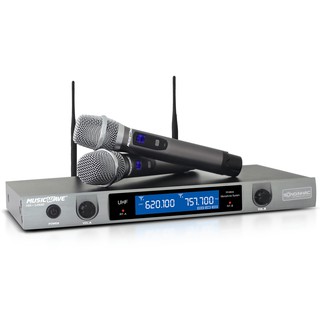 [Mã ELHACE giảm 4% đơn 300K] Bộ micro không dây Music Wave HS-1080 (Bạc)