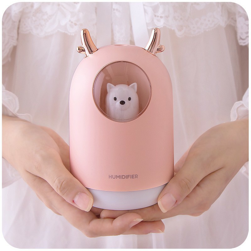 [FREESHIP] Máy Phun Sương Tạo Ẩm Có Đèn Led Hình Gấu Dễ Thương