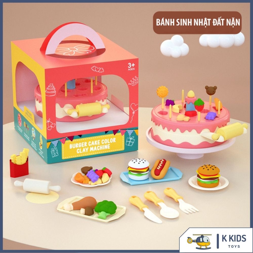 Đồ chơi bánh sinh nhật đất nặn dành cho bé