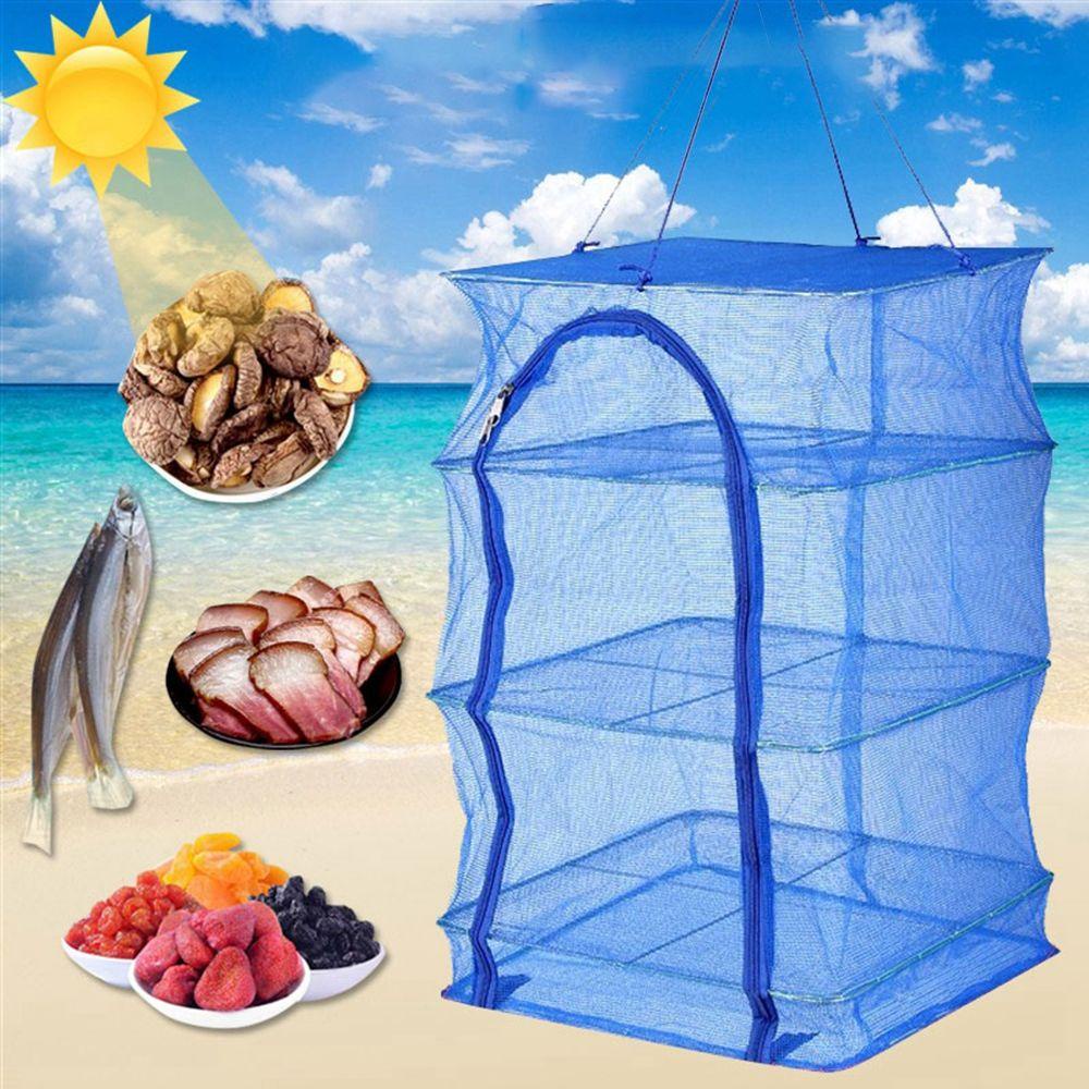 [COD] Lồng Lưới Phơi Khô Cá / Rau Củ Quả 4 Tầng Tiện Lợi