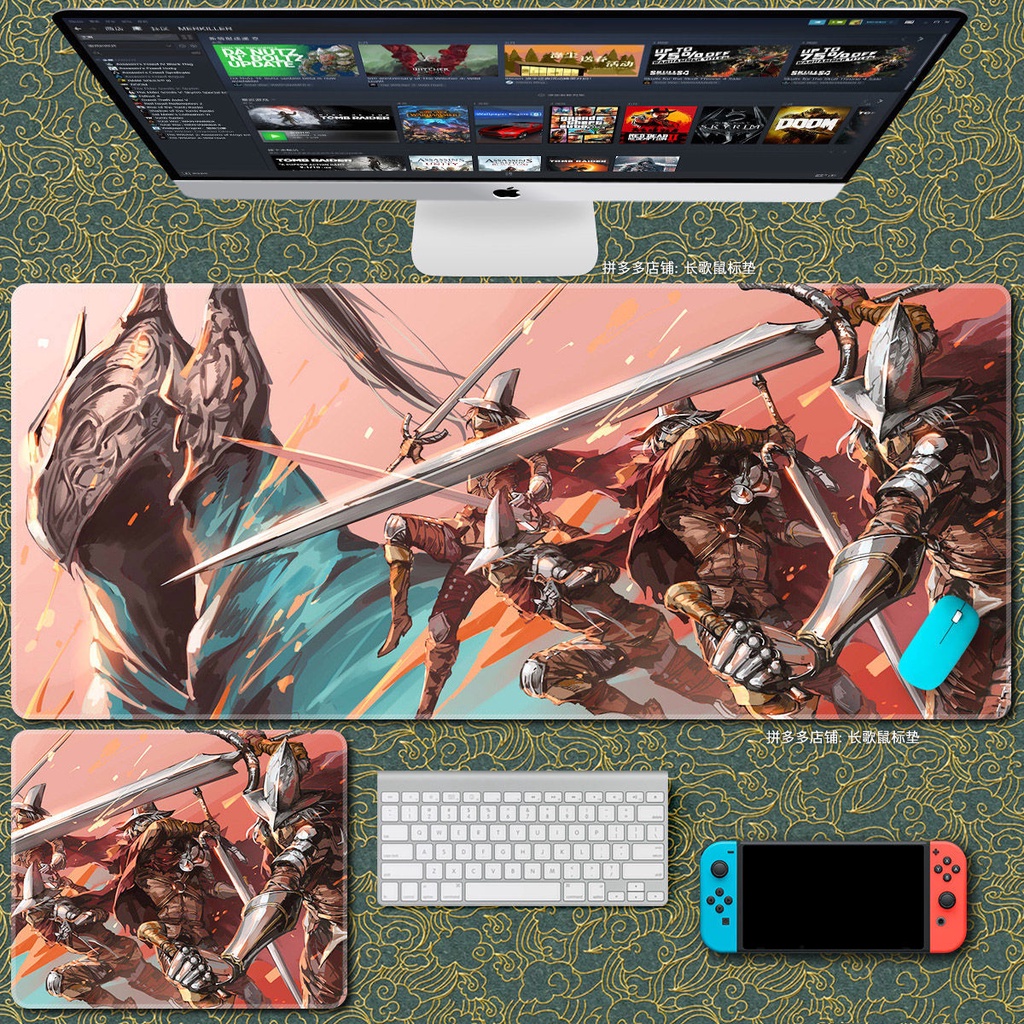 Tấm Lót Chuột Và Bàn Phím Máy Tính 700x300 In Hình dark soul 3 series