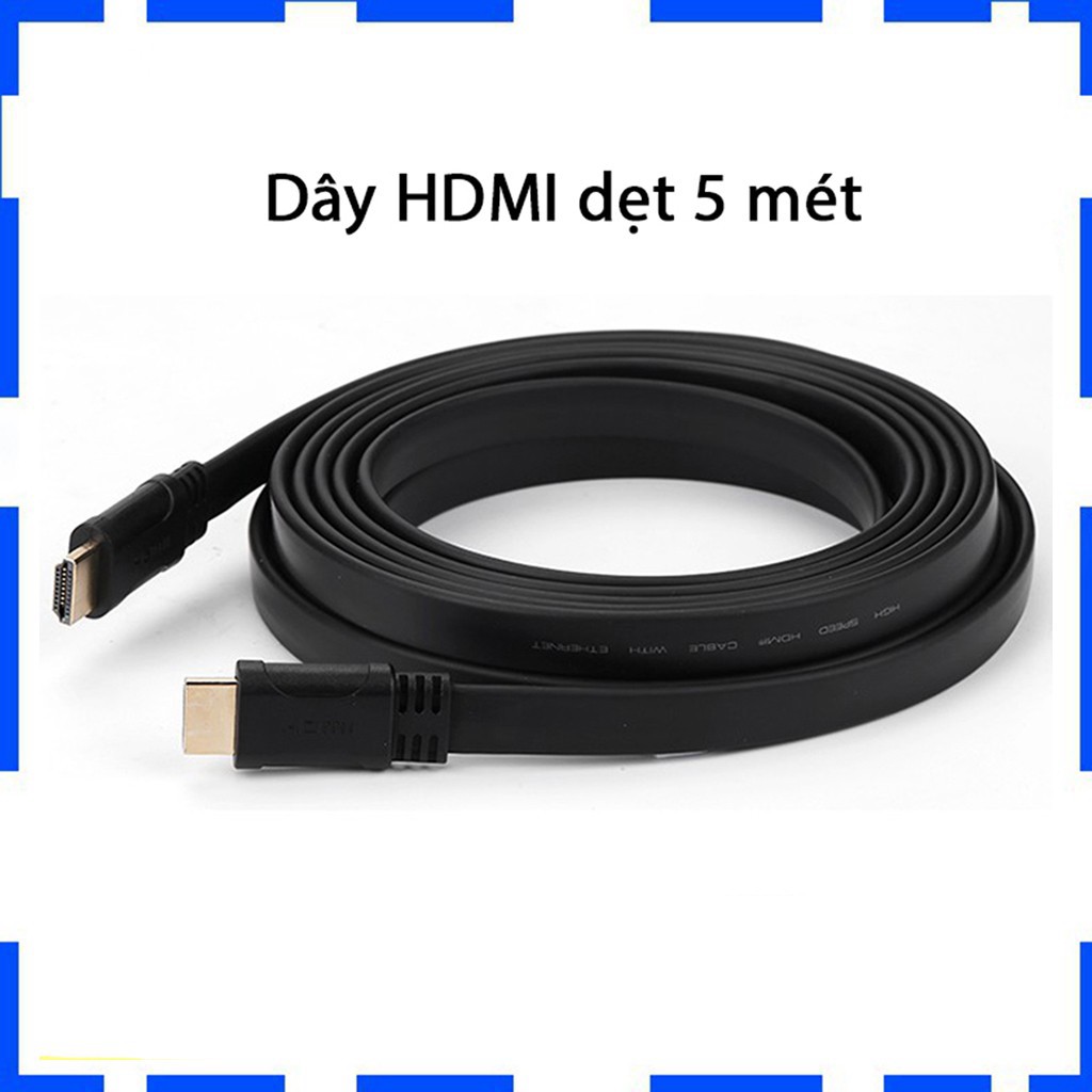 Dây HDMI - Cáp HDMI 1,5/3m/5/10/15 mét - Màu đen, loại dẹt - Full HD - Bảo hành 3 tháng - Gear Gaming Shop