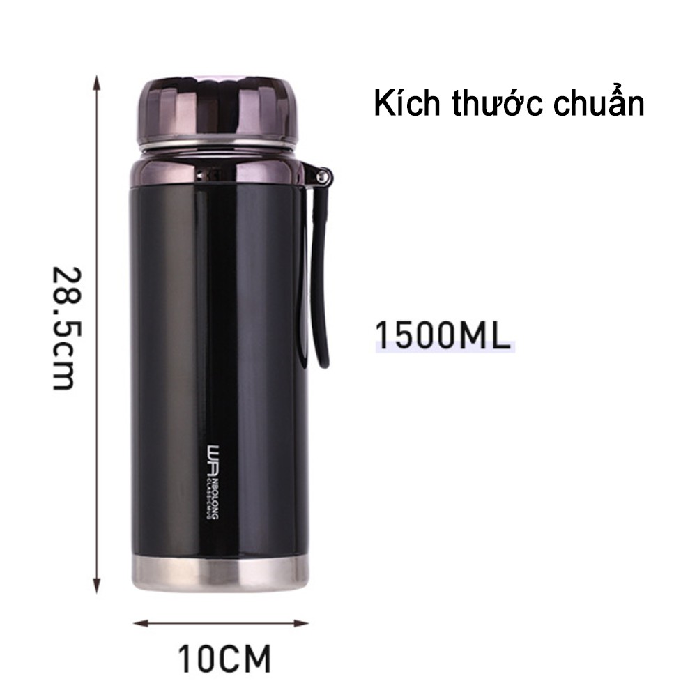 Bình giữ nhiệt 💎SALE💎 ca nước inox mini thép chống gỉ 304 nhập khẩu cao cấp tráng gương 1000ml - 1200ml nắp titan