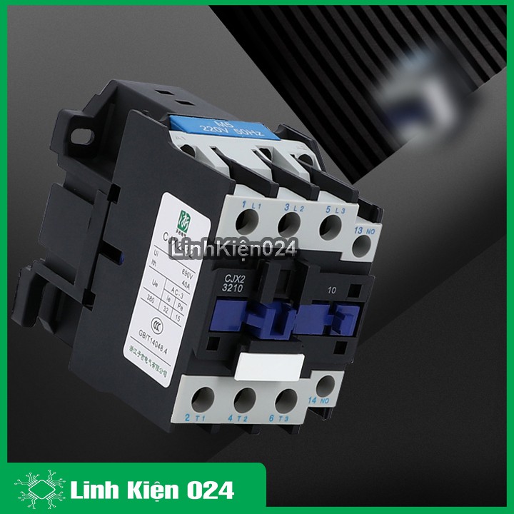 Khởi động từ contactor CJX2 380V  thường mở NO vỏ chống cháy, công suất lớn