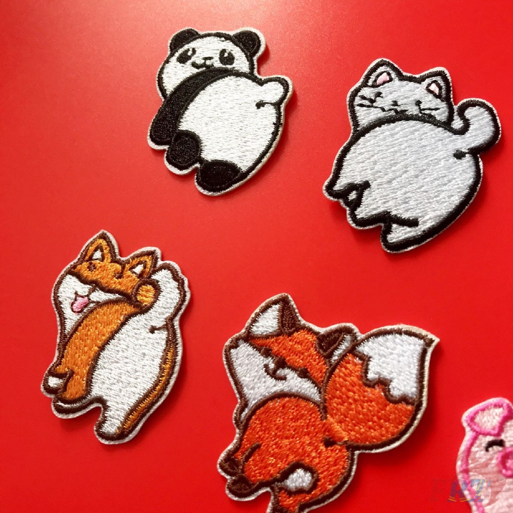 Miếng ủi thêu quần áo hình mông thú cưng dễ thương DIY