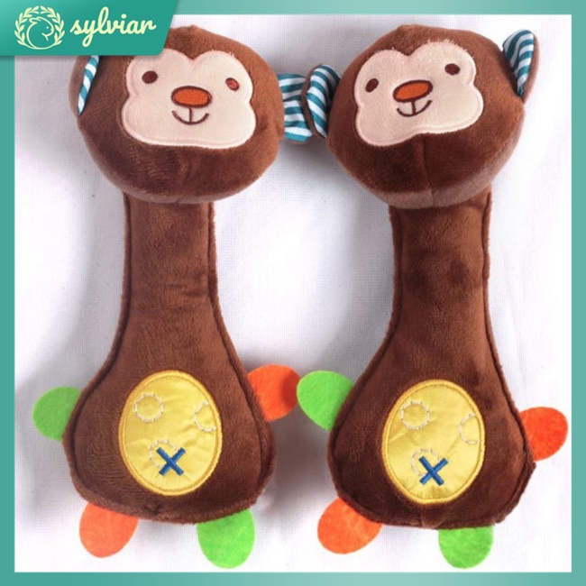 Đồ Chơi Lục Lạc Hình Động Vật Hoạt Hình Nhồi Bông Mềm Mại Cho Bé