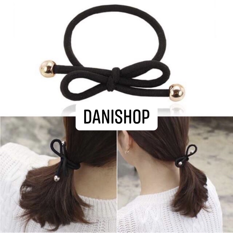 DANI cột tóc mua 10 TẶNG 1 chọn kiểu thun chun nịt buộc tóc vòng tay rái cây nơ hạt ngọc charm trai hair tie ties band