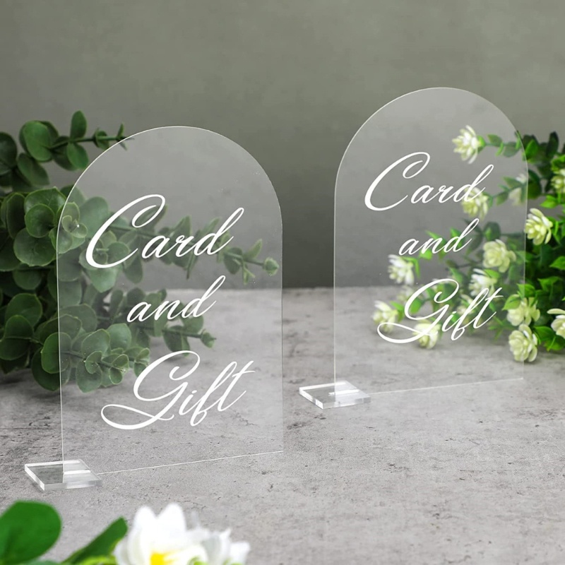 Bộ 5 Giá Đỡ Biển Số Bàn Bằng Acrylic Trong Suốt Tiện Dụng Cho Đám Cưới