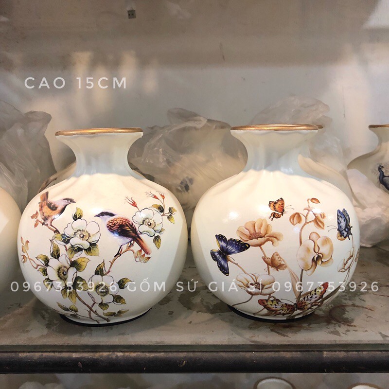 Bình cắm lông công- Tròn cao 15cm | BigBuy360 - bigbuy360.vn