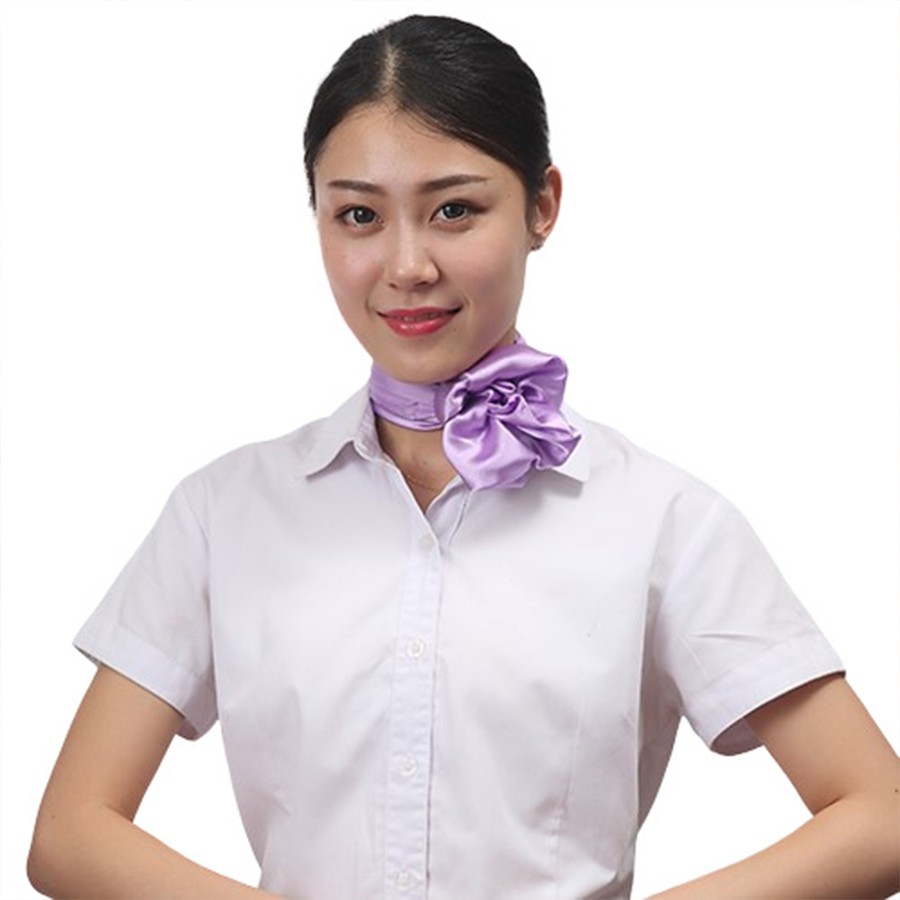 [Dou] Khăn Turban, Khăn Lụa Vuông Trơn Màu Xanh Dương - Chất Liệu Satin - Size 60x60cm - Mã SD008