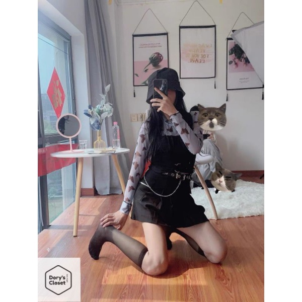 [Sẵn] Tất vớ học sinh mỏng mịn siêu xuyên thấu dài 42cm