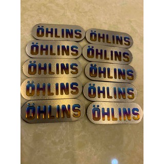 Tem titanium chữ Ohlins