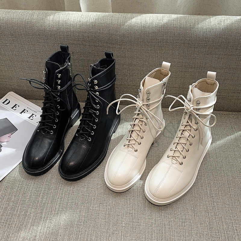 Giày Boot Nữ Cột Dây Thời Trang