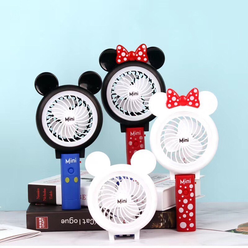 Quạt Mini Tích Điện ,Cầm Tay Mickey