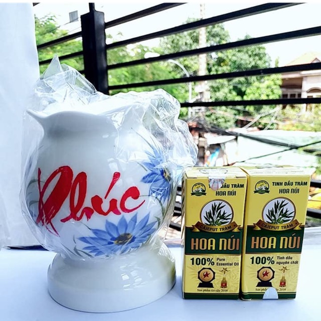 COMBO 2 Tinh dầu tràm Hoa núi+ 1 đèn xông tinh dầu