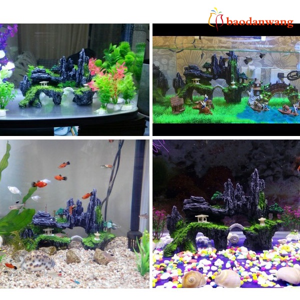 Mô hình hòn non bộ trang trí bể cá