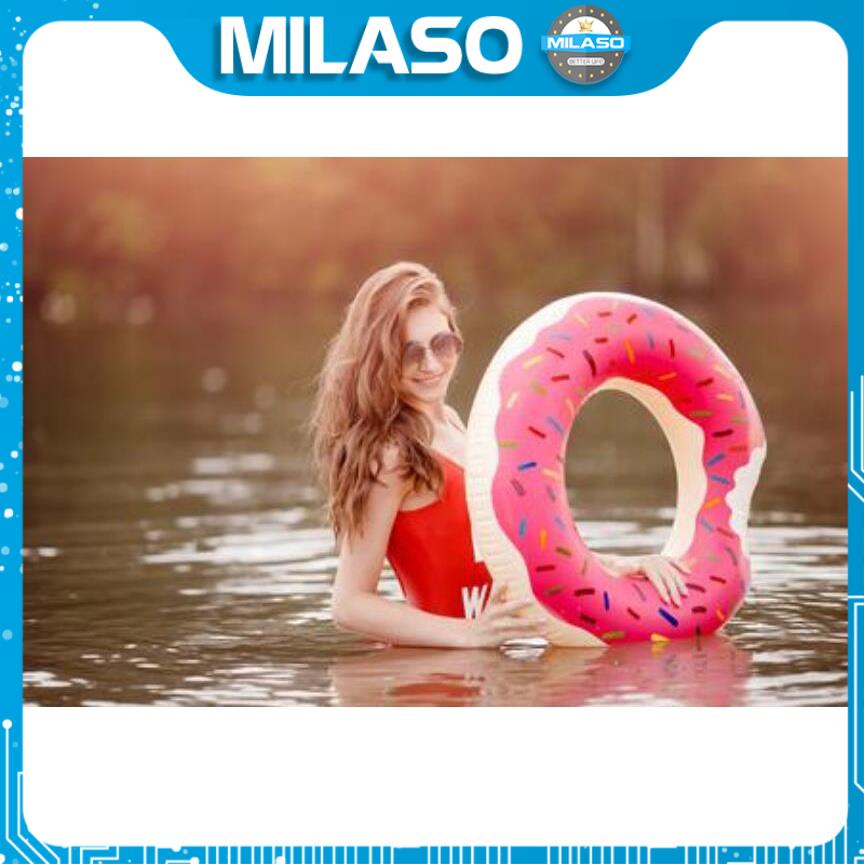 Phao bơi trẻ em MILASO size 60 cm cho bé tập bơi an toàn hình bánh vòng Donut dễ thương SS-001301