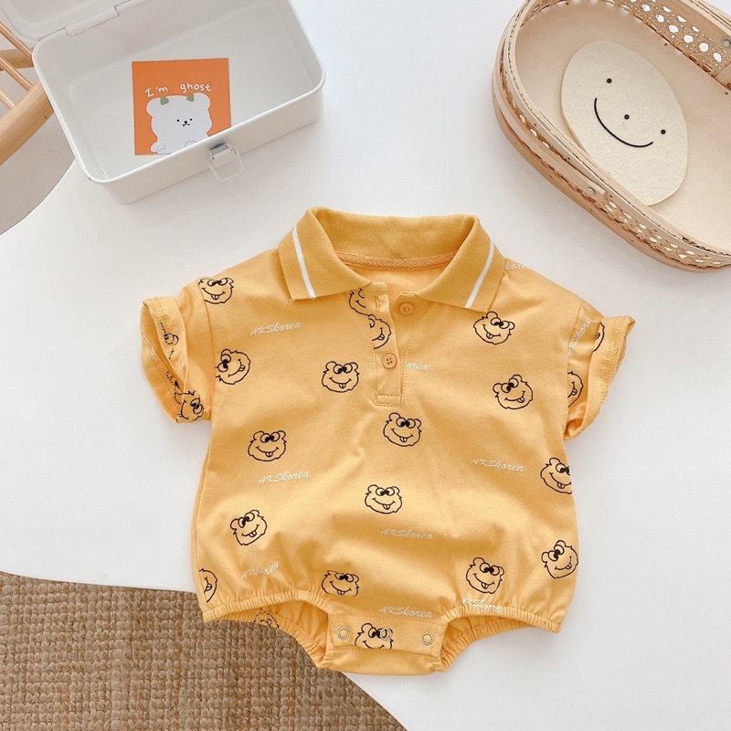 Body hình chú ếch vàng cực sang chảnh chất cotton co giãn 4 chiều