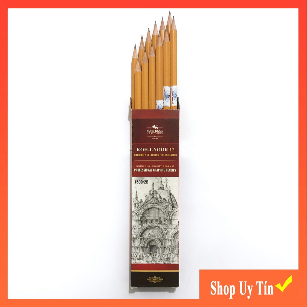 Chì Tiệp 1500 Thân Vàng KOH-I-NOOR (Chính Hãng),HB 2b,3b,4b,5b,6b,7b,8b , Ann's Shop
