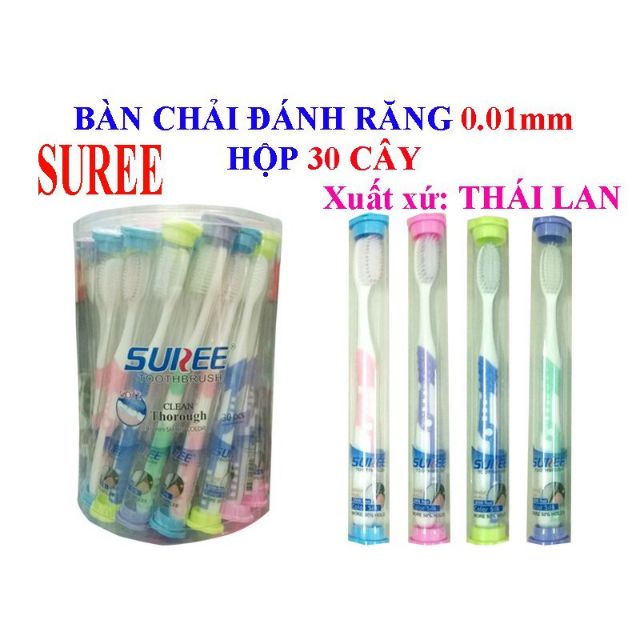 Combo 30 cây bàn chải đánh răng Suree - Thái Lan