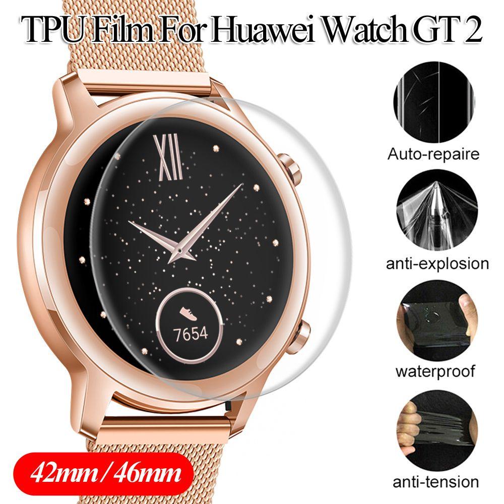 Miếng Dán TPU Mềm Siêu Mỏng Bảo Vệ Màn Hình HD Cho Đồng Hồ Huawei Watch GT 2 42mm 46mm