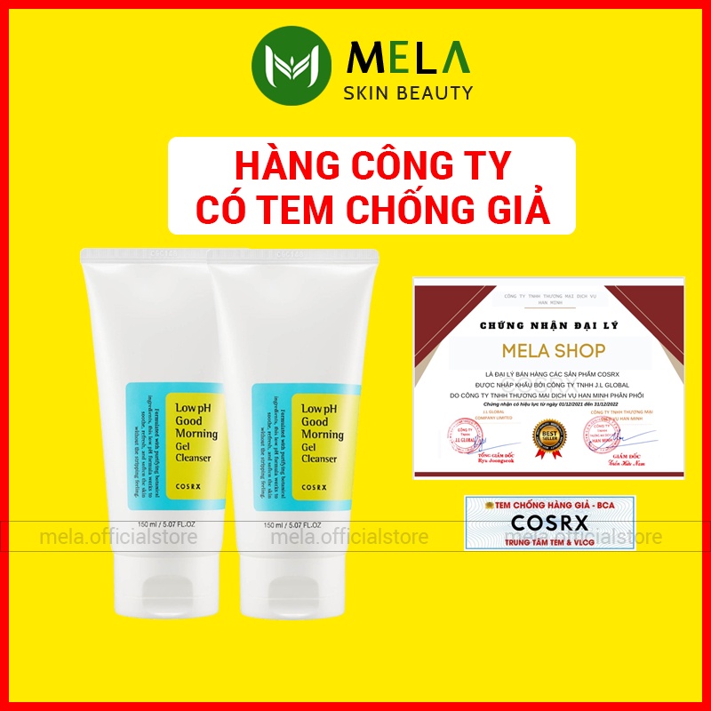 [Mẫu Mới] Sữa Rửa Mặt Cosrx Low pH Good Morning Gel Cleanser 150ml