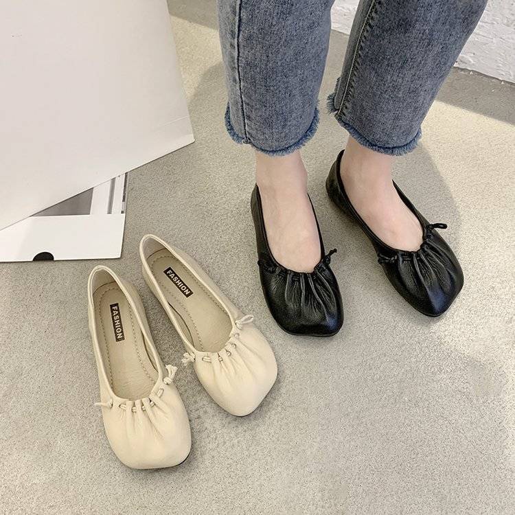 Giầy lười Giày Búp Bê Đế Bằng Thiết Kế Mới Thời Trang Mùa Xuân Theo Phong Cách Hàn Quốc