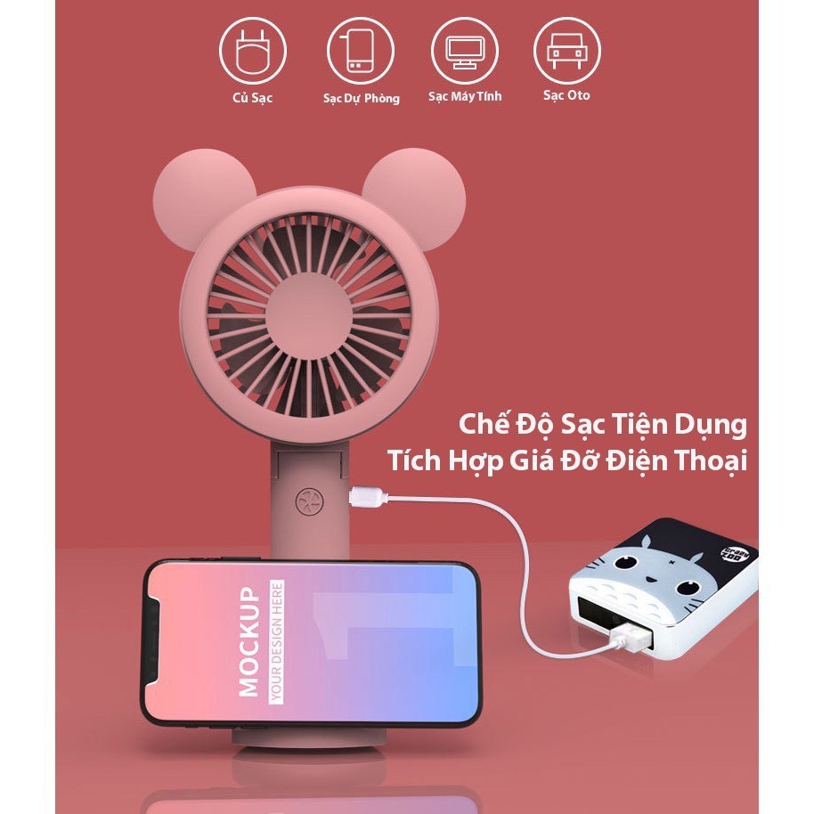 Quạt mini Cầm Tay 💥QUẠT CẦM TAY💥quạt mini #quạt để bàn# quạt mini sạc điện | BigBuy360 - bigbuy360.vn