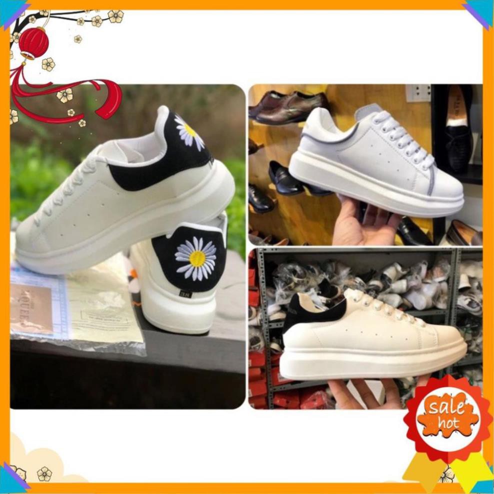 [Siêu Hot] Giày MCQUEEN Phản quang, Hoa Cúc, Gót Đen full sz (36-43) | BigBuy360 - bigbuy360.vn