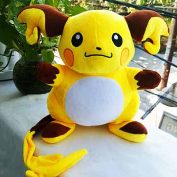 GẤU BÔNG POKEMON CHUỘT ĐIỆN RAICHU  HÀNG CHÍNH HÃNG POKEMON MỚI 100% ĐẸP TỪNG CM