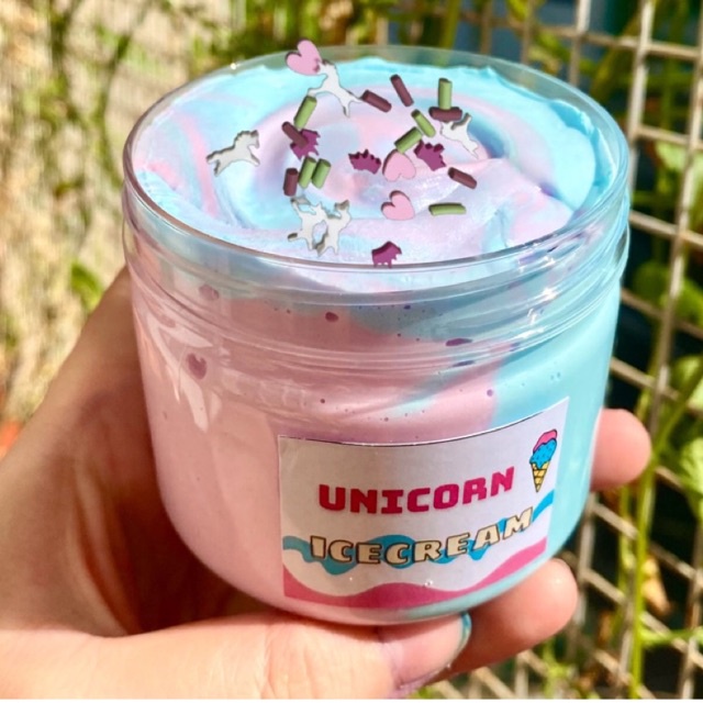 UNICORN ICECREAM/ Butter slime/ Slime bơ kỳ lân phối màu dễ thương