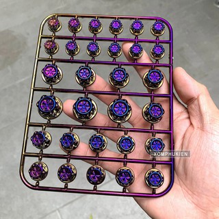 Chụp Ốc Xi Titan Trang Trí Xe Máy [ 1 Bộ 30 cái ]