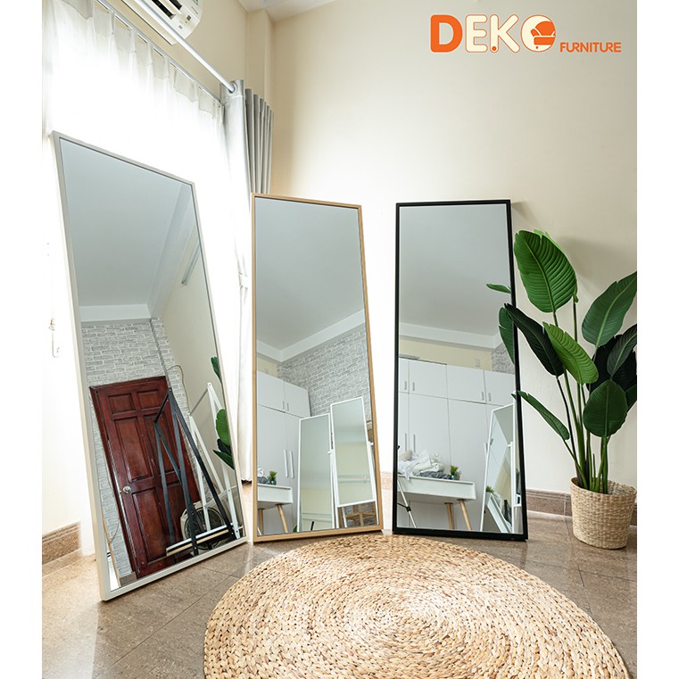 Gương đứng viền gỗ size L màu gỗ DEKO