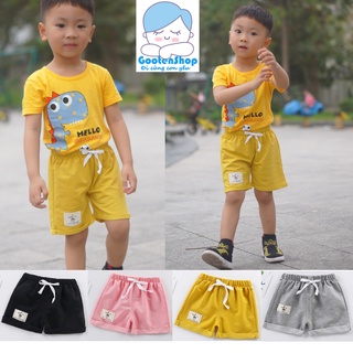Quần đùi bé trai và quần đùi bé gái, chất vải da cá 100% cotton từ 6 đến 23kg