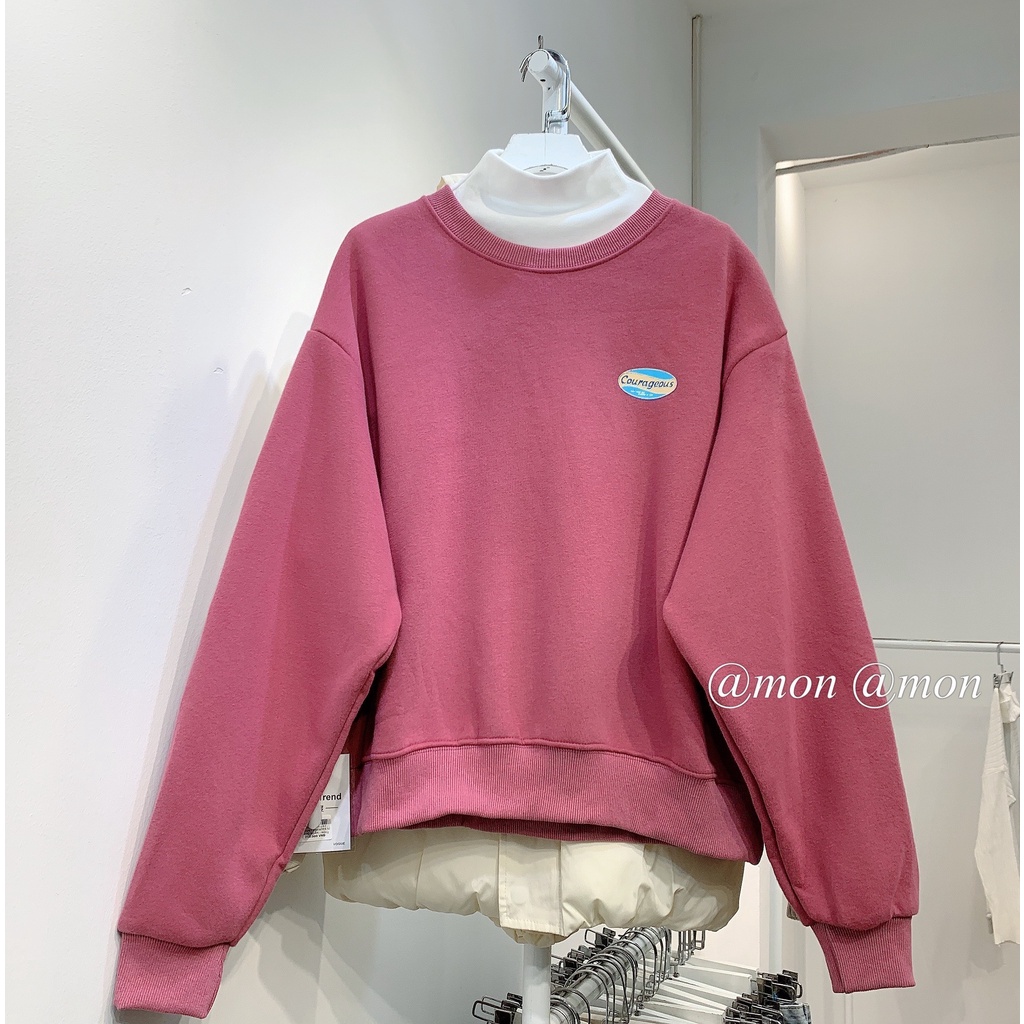 2101092 Áo sweater nỉ nhung dáng ngắn, áo nỉ nữ ulzzang freesize