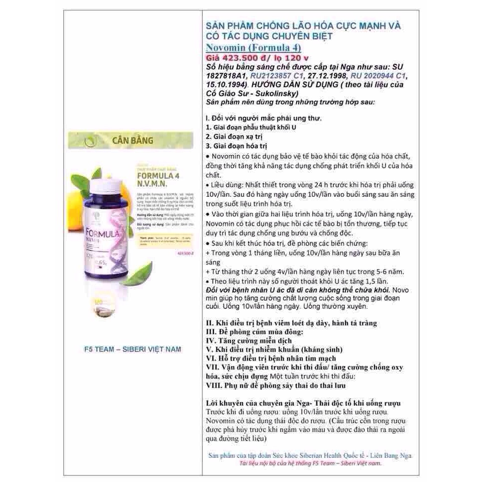 FOMULA4 BẢO VỆ SỨC KHỎE CẢ GIA ĐÌNH