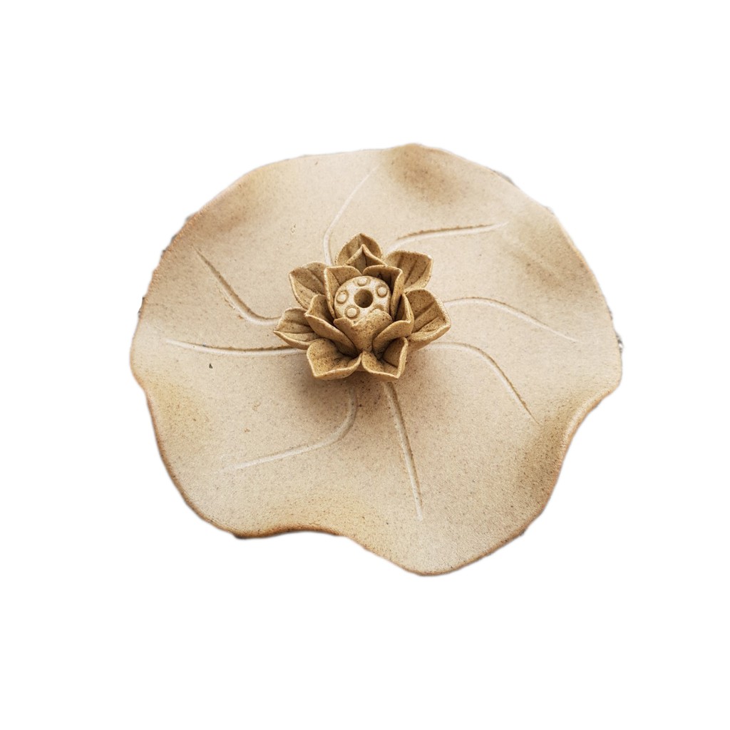 Đĩa đế cắm trầm gắn hoa bằng gốm cao cấp DDT08 xuất Nhật