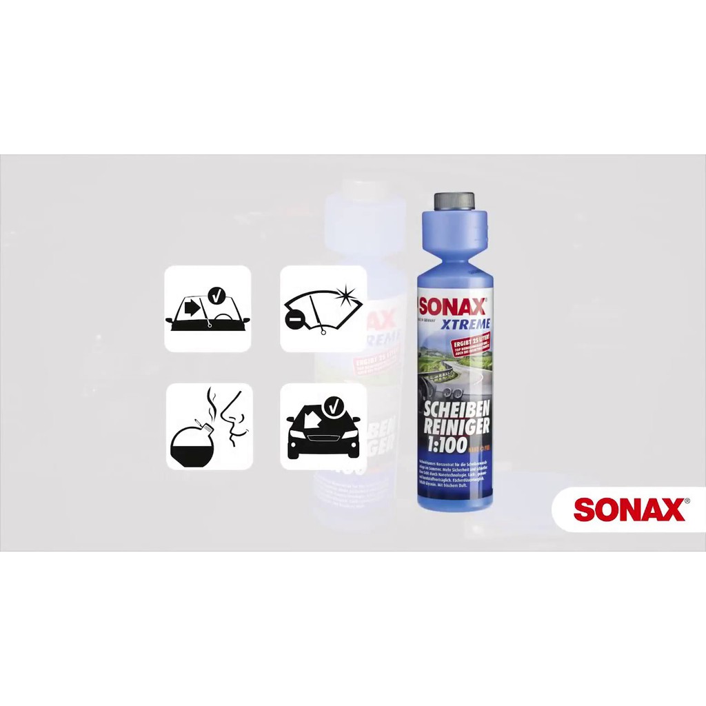 Nước rửa kính cao cấp Sonax Xtreme Clear View 1:100 NanoPro 250ml 271141