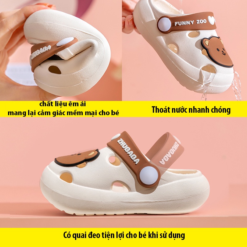 Dép Trẻ Em, Dép Cross Cho Bé . Dép Tập Đi Cho Bé Gái Và Bé Trai , Dép Cho Bé Với Kiểu Dáng Xinh Xắn Và Dễ Thương