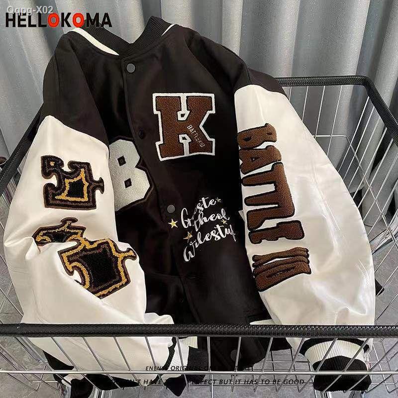 【Gửi hàng từ Trung Quốc】HELLO KOMA mùa xuân và mùa thu Mỹ áo khoác đồng phục bóng chày thêu cổ điển nam và nữ áo khoác t