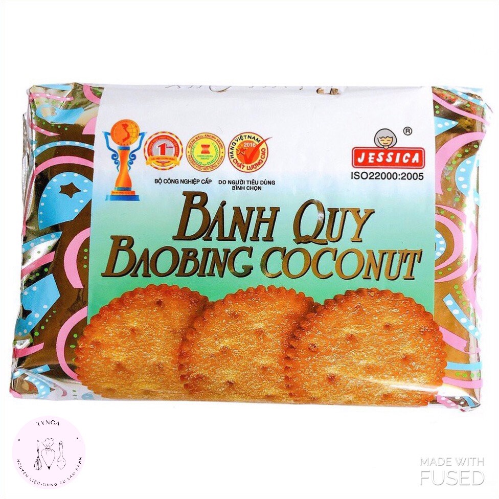 Bánh Quy Dừa Giấy Bạc Coconut Cracker Jessica Gói 178g