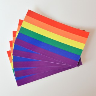 Decal dán, hình cờ lục sắc 6,5x11,5cm - TT008