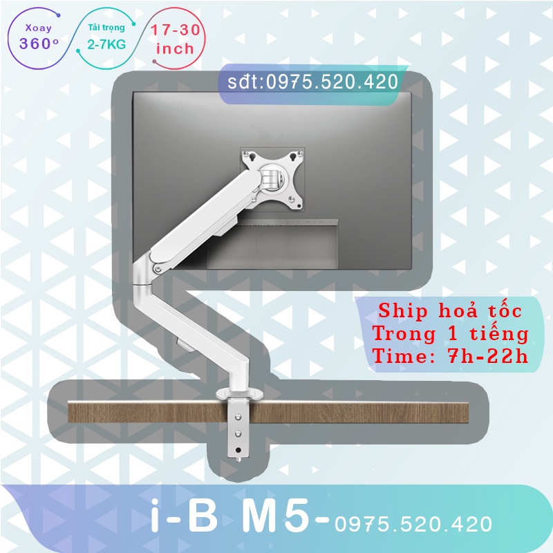 M5 i-Bracket M5/ Giá treo màn hình/ Tay treo màn hình/ Lò xo khí nén [màn hình 17-30 inch] [Cao cấp hơn Human Motion T6]