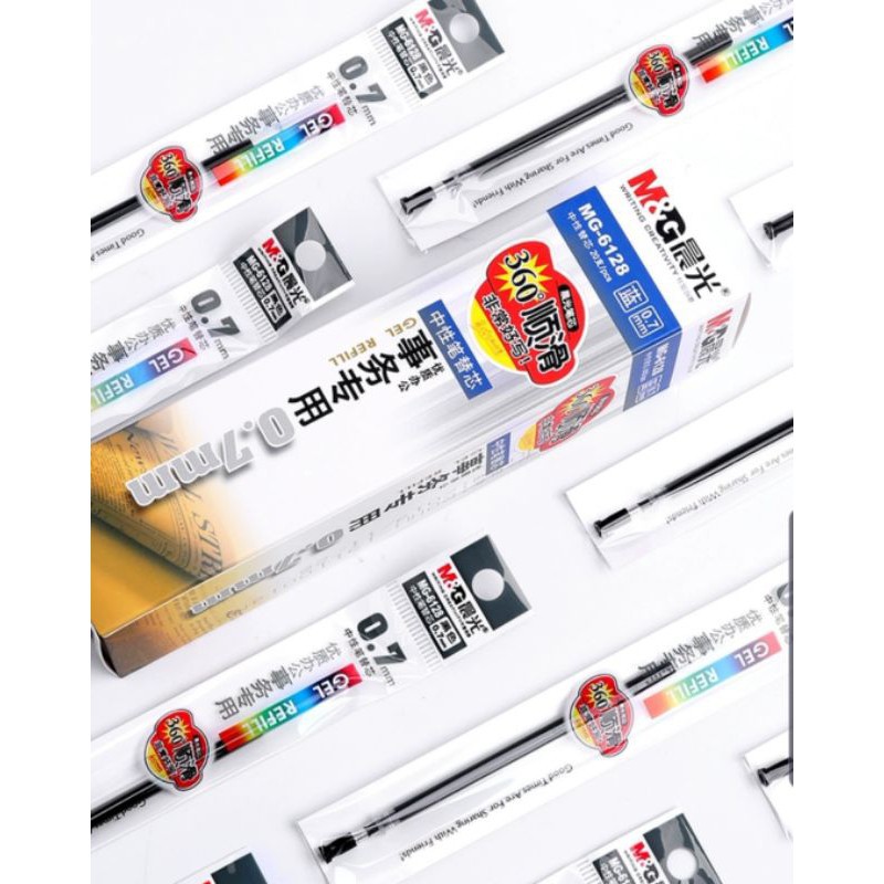 Ruột ngòi bút gel 0.7mm hộp 20 ruột M&G 6128