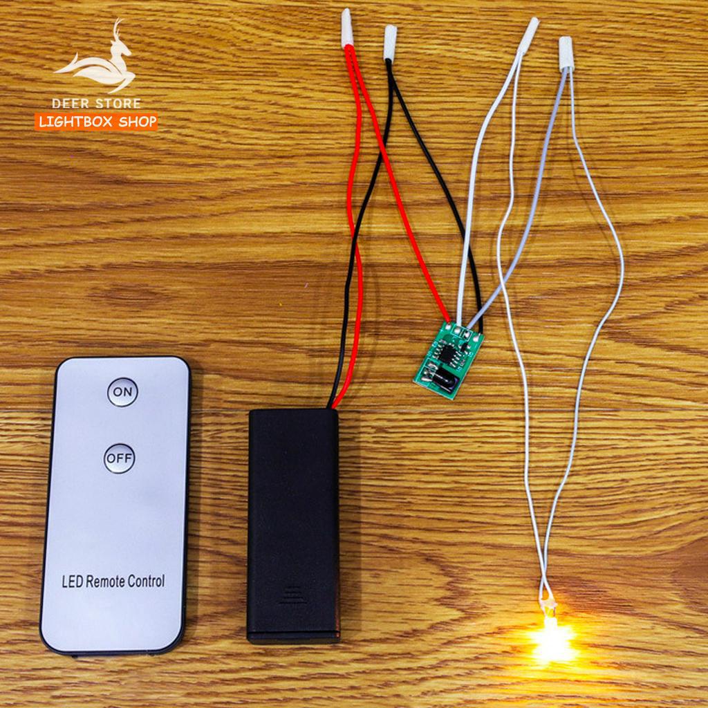 REMOTE Điều khiển đèn Led On/Off từ xa cho Mô hình nhà gỗ DIY. Có VIDEO HƯỚNG DẪN LẮP ĐẶT