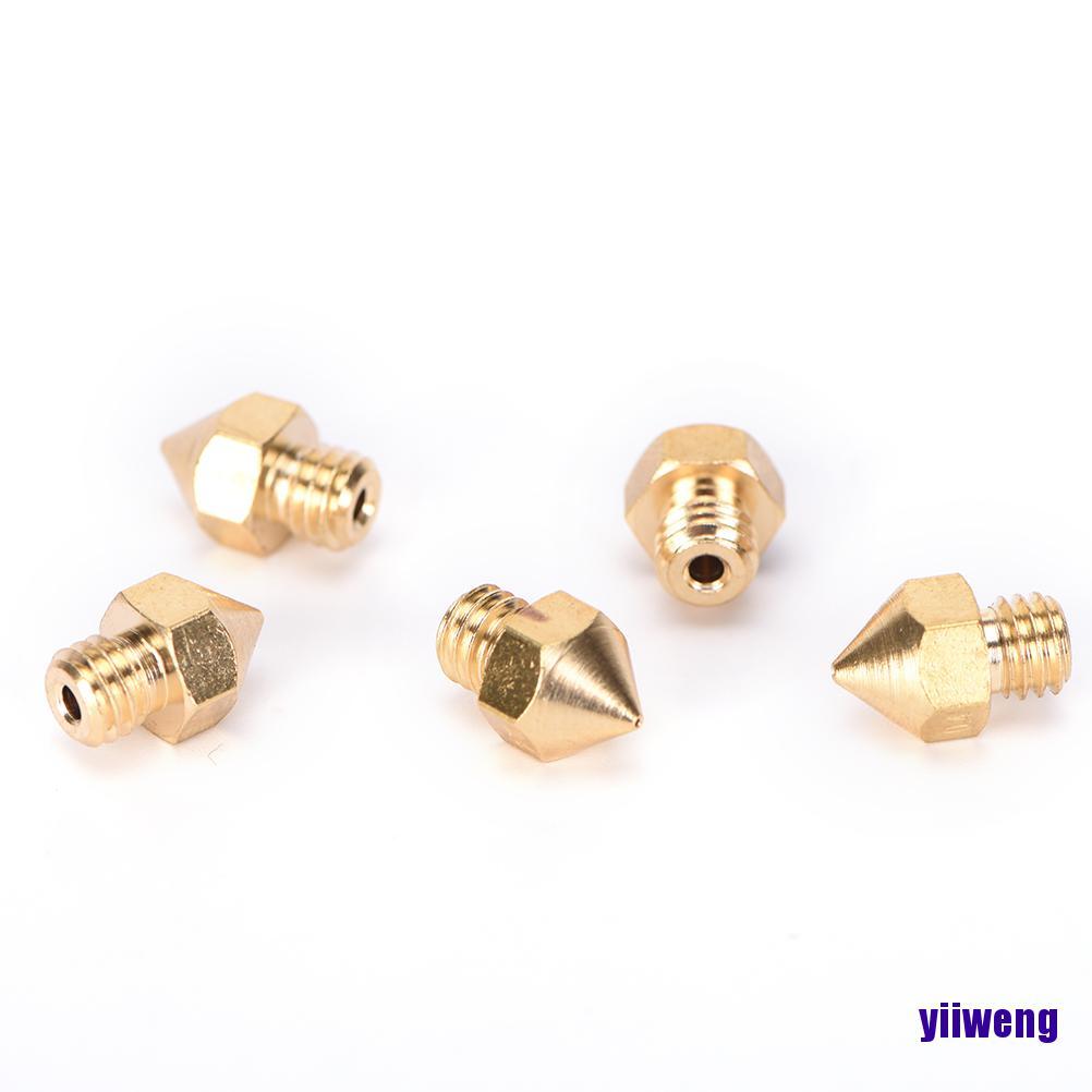 Set 10 Đầu Phun 0.4mm Bằng Đồng Thau Cho Máy In 3d Mk8 Makerbot Prusa I3