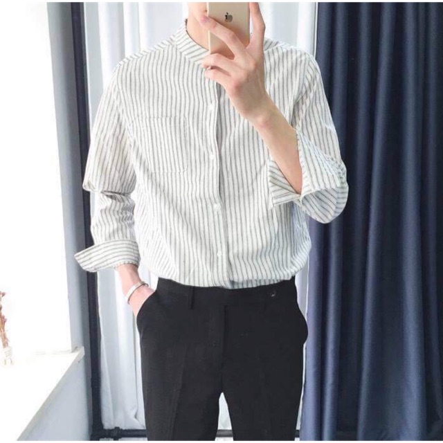 Sơ mi cổ trụ