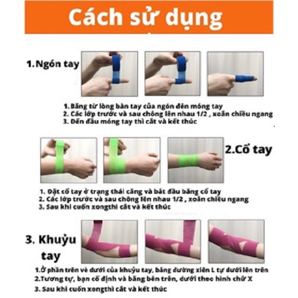 Băng Cuốn Cổ Chân, Khớp, Cổ Tay, Ngón Tay, Đầu Gối Dành Cho Thể Thao Bóng Đá  Phụ Kiện Y Tế Vải Tự Dính Cao Cấp